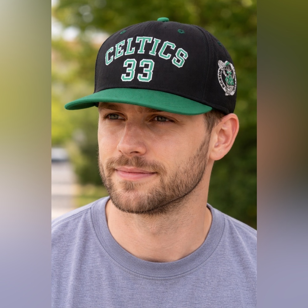 Vintage 1990s NBA Black Cap with Green Embroidery Boston Celtics SnapBack